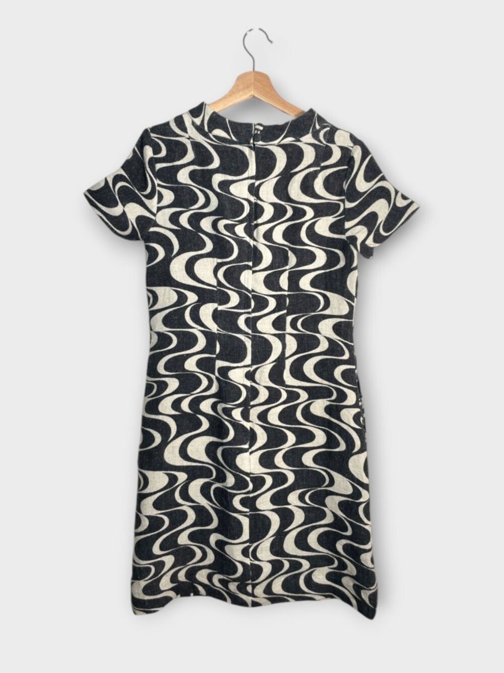 Frances Valentine Becca Shift Dress S Linen Lined Pockets NWT - Picture 3 of 11
